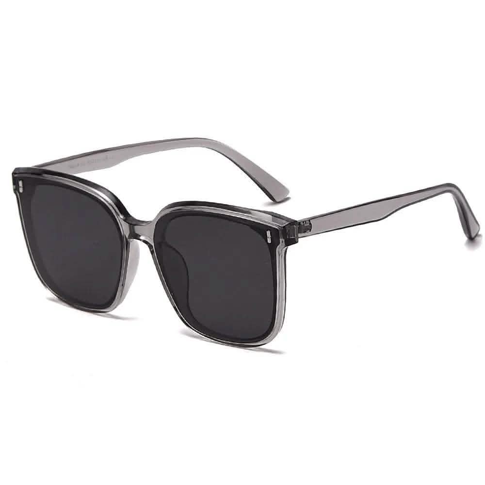 Women's Rectangular Sunglasses | Korean-Inspired Polarized | Retro Large Frame Square | TR90 Trendy Glasses for Big Faces