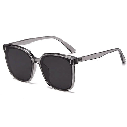 Women's Rectangular Sunglasses | Korean-Inspired Polarized | Retro Large Frame Square | TR90 Trendy Glasses for Big Faces