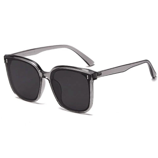 Women's Rectangular Sunglasses | Korean-Inspired Polarized | Retro Large Frame Square | TR90 Trendy Glasses for Big Faces