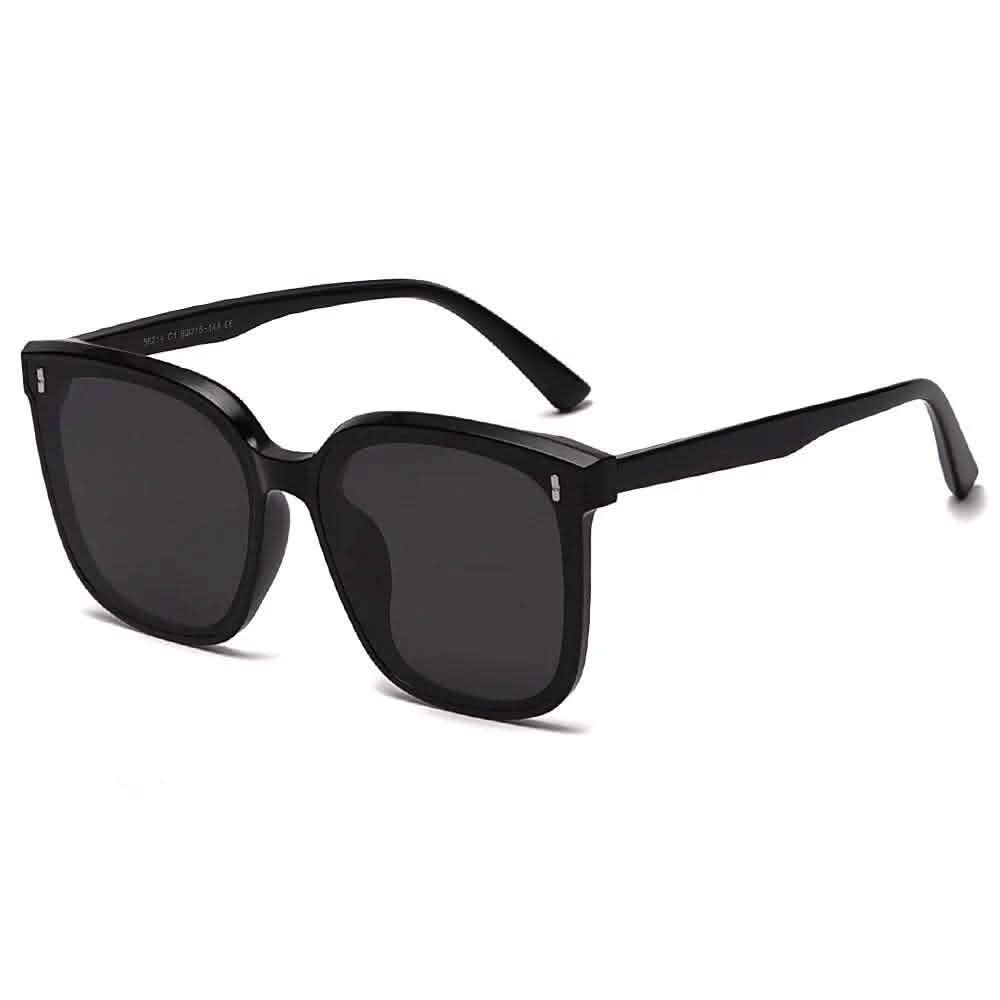 Women's Rectangular Sunglasses | Korean-Inspired Polarized | Retro Large Frame Square | TR90 Trendy Glasses for Big Faces