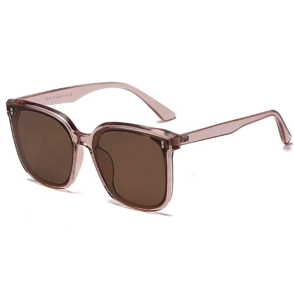 Women's Rectangular Sunglasses | Korean-Inspired Polarized | Retro Large Frame Square | TR90 Trendy Glasses for Big Faces
