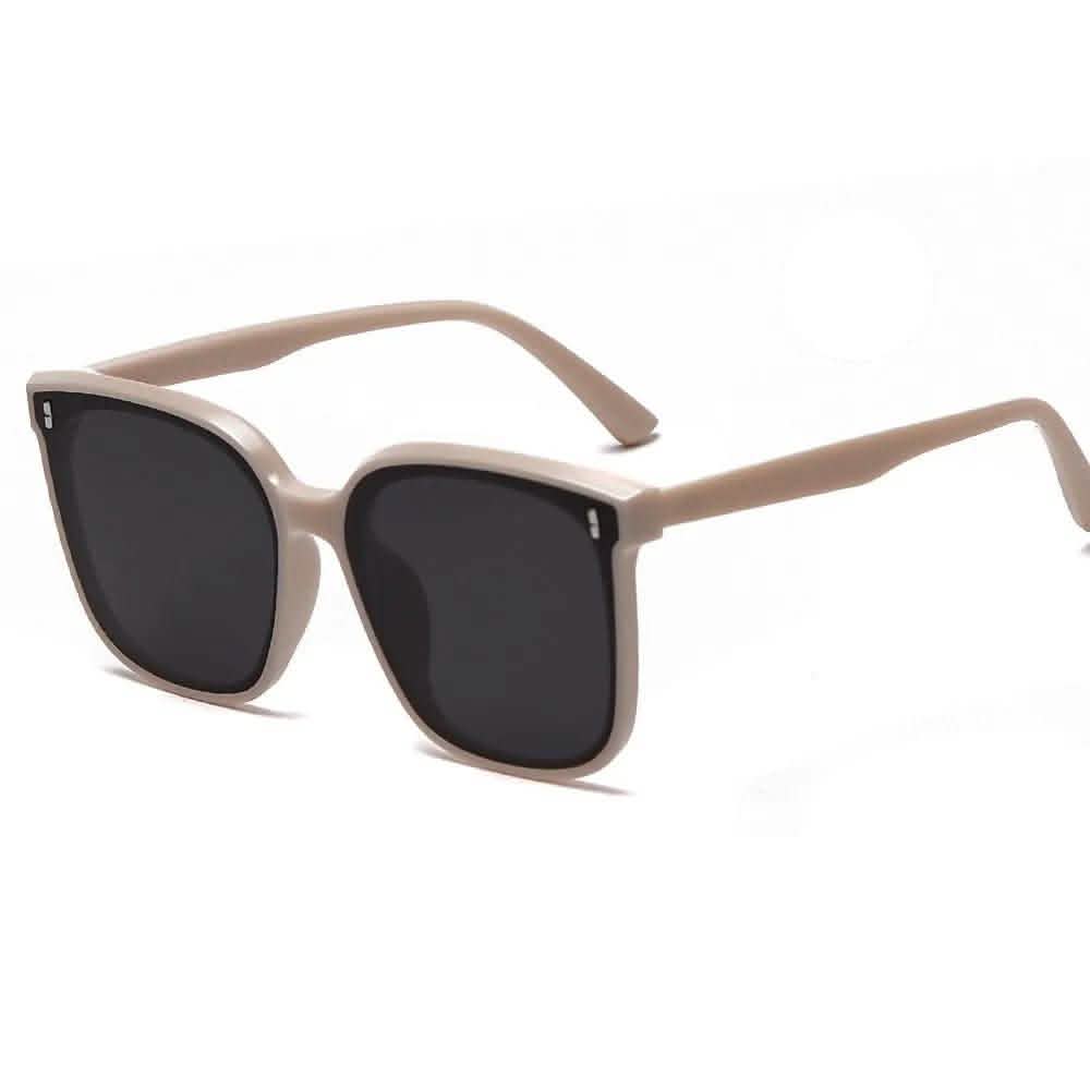 Women's Rectangular Sunglasses | Korean-Inspired Polarized | Retro Large Frame Square | TR90 Trendy Glasses for Big Faces