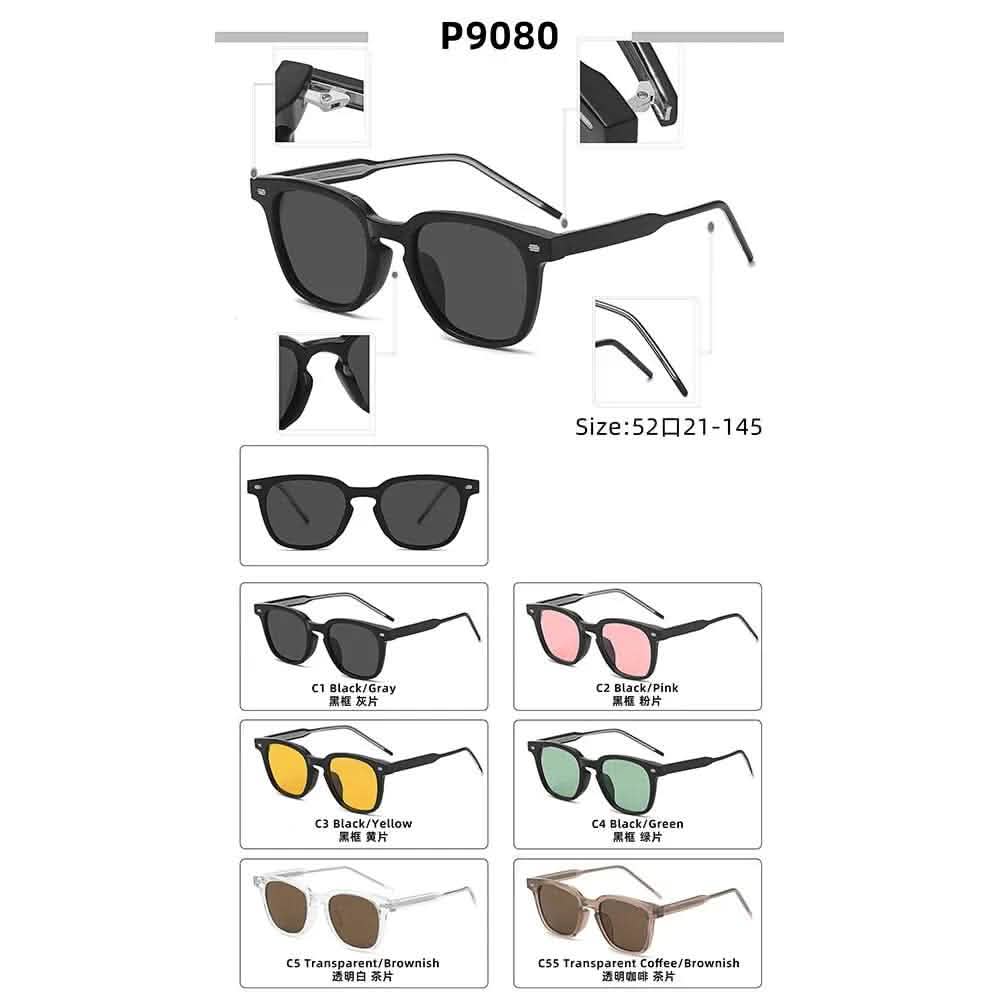 Black Sunglasses Women | New Fashion Polarized Sunglasses | Men's TR Frame Plate Foot UV Protection Glasses