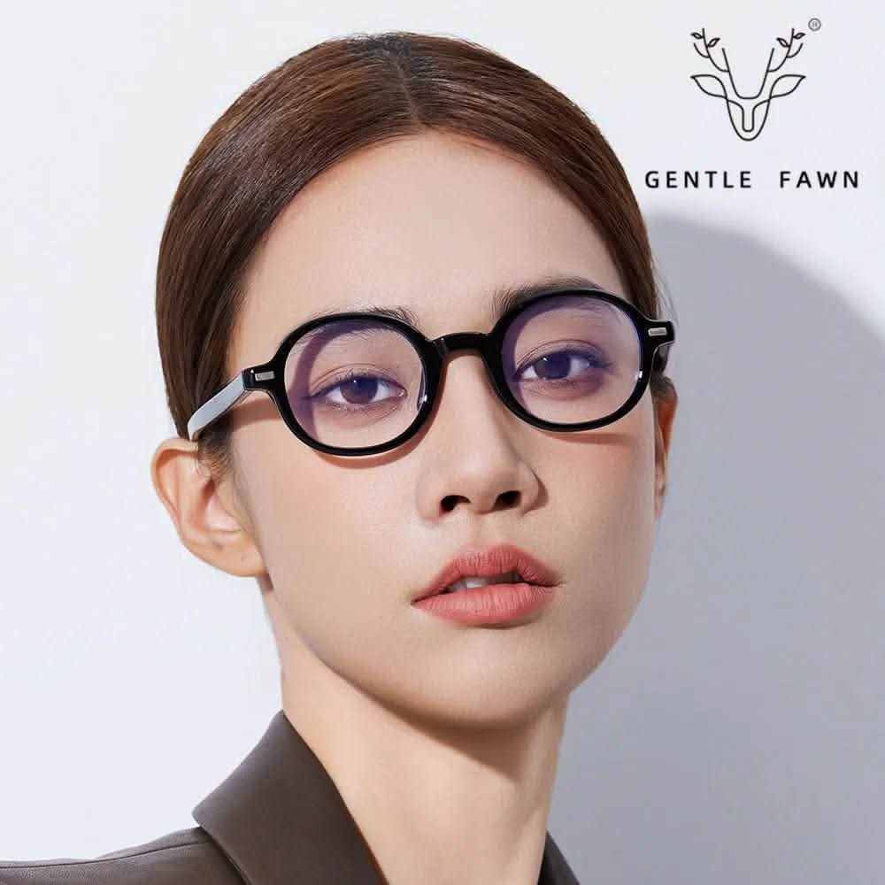Oval Eyeglasses | Retro Tortoiseshell Myopia Glasses | TR90 Frame | Small Round Flat Mirror Frame