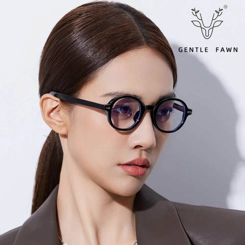 Oval Eyeglasses | Retro Tortoiseshell Myopia Glasses | TR90 Frame | Small Round Flat Mirror Frame