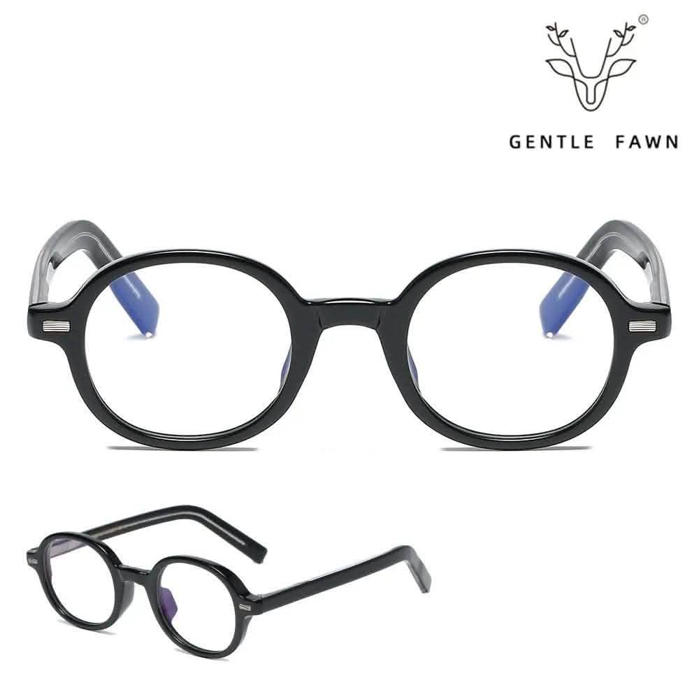 Oval Eyeglasses | Retro Tortoiseshell Myopia Glasses | TR90 Frame | Small Round Flat Mirror Frame