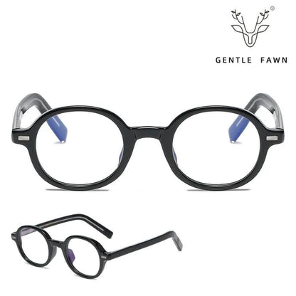 Oval Eyeglasses | Retro Tortoiseshell Myopia Glasses | TR90 Frame | Small Round Flat Mirror Frame