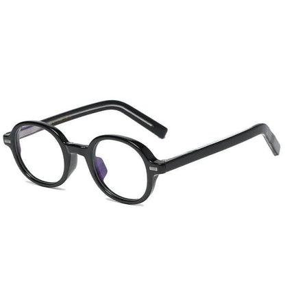 Oval Eyeglasses | Retro Tortoiseshell Myopia Glasses | TR90 Frame | Small Round Flat Mirror Frame