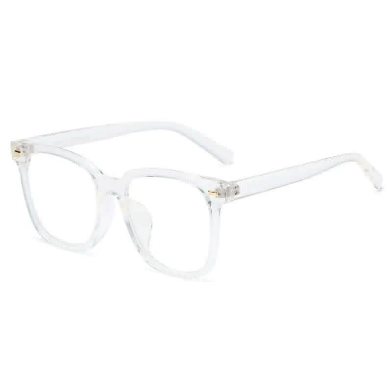 Large Eyewear Frames | Trendy Korean Style | Oversized Square Face-Covering Myopia Glasses | Anti-Blue Light Flat Lenses
