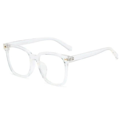 Large Eyewear Frames | Trendy Korean Style | Oversized Square Face-Covering Myopia Glasses | Anti-Blue Light Flat Lenses
