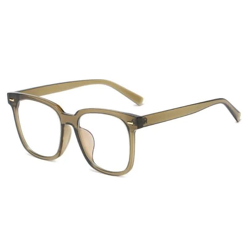 Large Eyewear Frames | Trendy Korean Style | Oversized Square Face-Covering Myopia Glasses | Anti-Blue Light Flat Lenses
