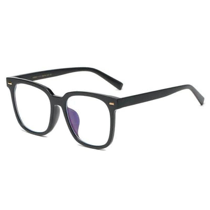 Large Eyewear Frames | Trendy Korean Style | Oversized Square Face-Covering Myopia Glasses | Anti-Blue Light Flat Lenses